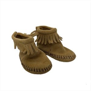 Infant MinneTonka Fringe Moccasins Booties Size 3